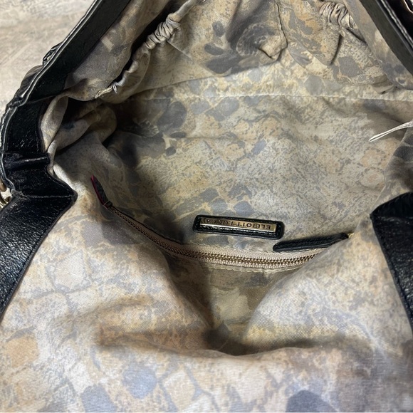 Elliott Lucca Black Leather intrecciato style shoulder bag - Picture 10 of 15